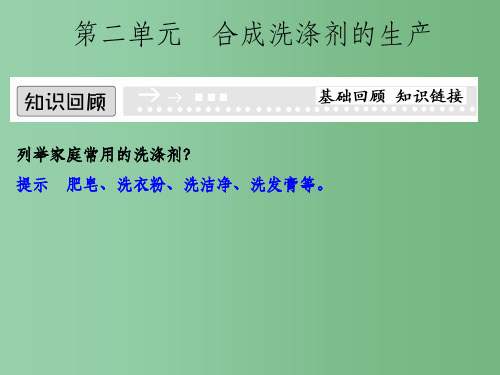 高中化学 3.2 合成洗涤剂的生产1 苏教版选修2