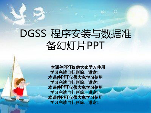 DGSS-程序安装与数据准备幻灯片PPT