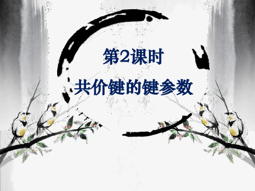 高二化学《物质结构与性质》精品课件8：2.1.2共价键的键参数