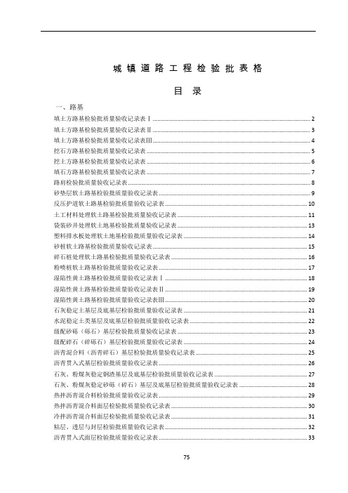 CJJ1-2008城镇道路工程检验批验收全套电子表格