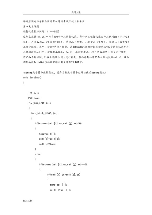 三级网络上机100题