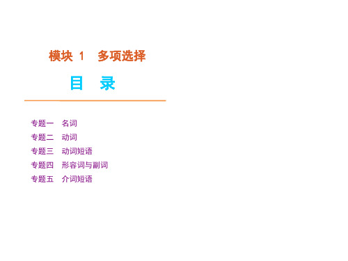 高考英语二轮模块专题复习多项选择大纲湖北省-PPT精选