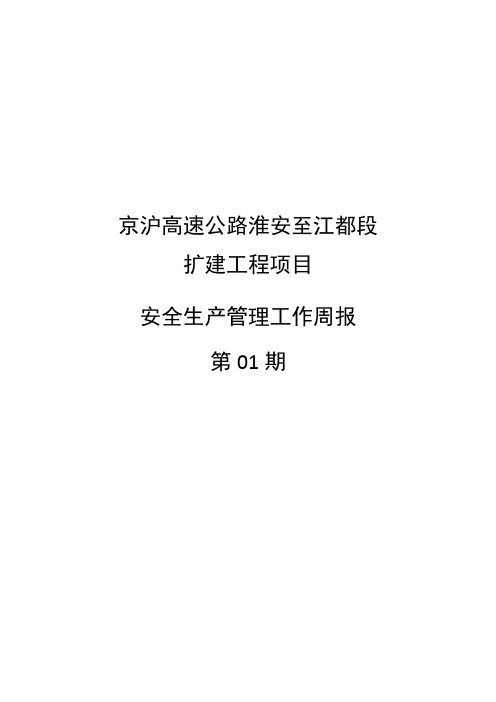 安全工作周报完整版