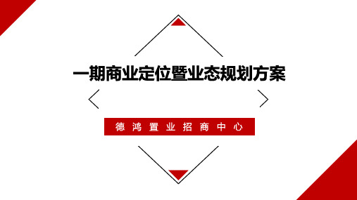 郑州德鸿置业一期商业定位暨业态规划方案file