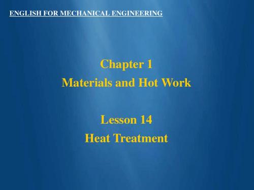 14Heat treatment