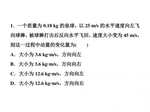 高考物理一轮复习第六章碰撞与动量守恒第一节动量冲量
