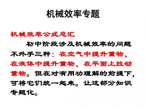 滑轮组机械效率专题PPT