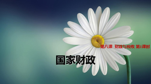 人教版高中政治必修1精品课件13：8.1 国家财政