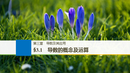 导数的概念及其运算