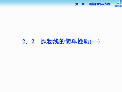 2021-2022高中数学北师大版选修2-1课件：第三章2.2 抛物线的简单性质(一) 
