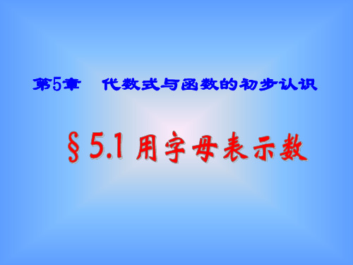 青岛版七年级上册数学用字母表示数