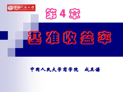 投资项目评价第6版ppt第4章