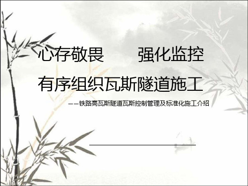 隧道瓦斯控制管理及标准化施工介绍 PPT