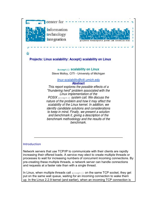 Accept() scalability on Linux