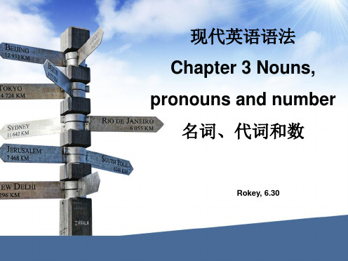 Chapter 3 Nouns,pronouns and numbers名词代词和数