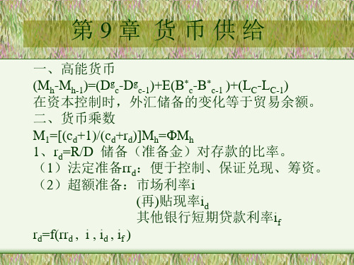 第9章货币供给(全球视角下的宏观经济学-西师范大学,张