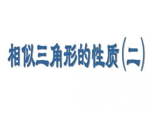相似三角形的性质2