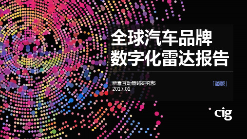 2016-2017 全球汽车品牌数字化雷达报告精简版