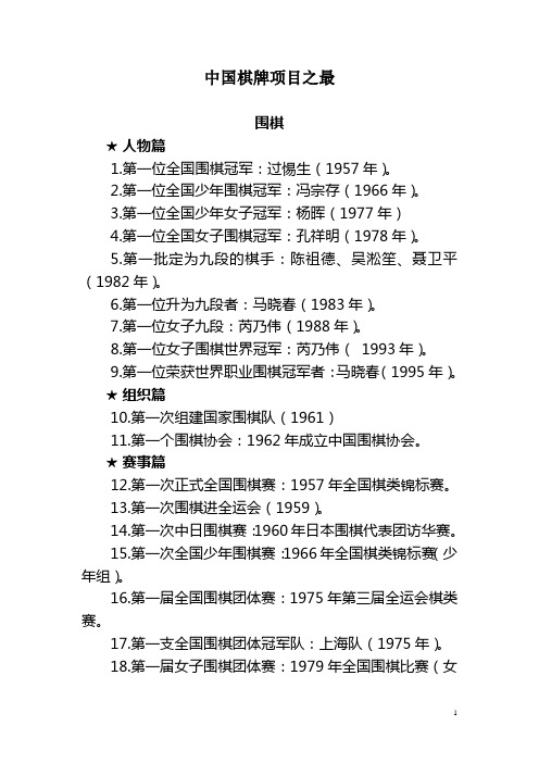 棋牌项目之最