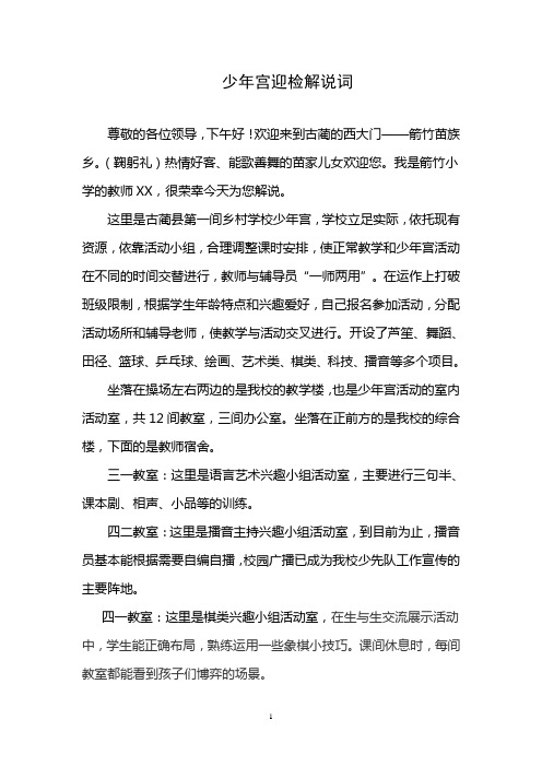 少年宫解说词