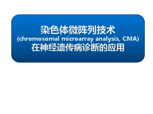 染色体微阵列技术在神经遗传病诊断的应用