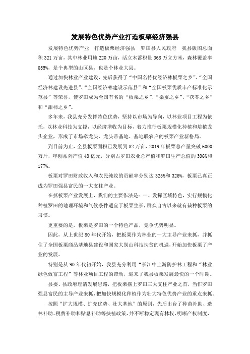 最新-发展特色优势产业打造板栗经济强县1 精品