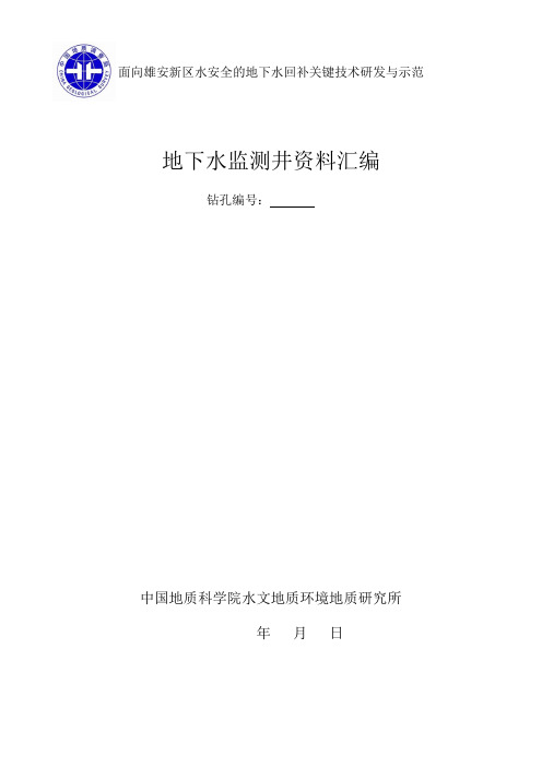 水安全的地下水回补关键技术研发与示范-钻探表格汇总