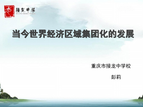 人民版高中历史必修二8.2《当今世界经济区域集团化的发展》优秀授课课件(25张)(共25张PPT)
