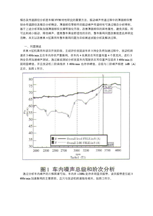 基于模态及传递路径分析的整车轰鸣问题改善