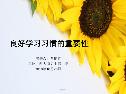 小学生学习习惯的培养  ppt课件