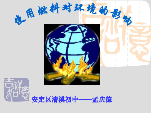 燃料燃烧对环境的影响