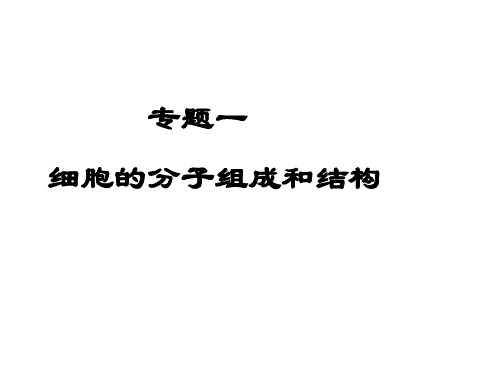 湖南省新田县第一中学高三生物二轮复习 专题一 细胞的