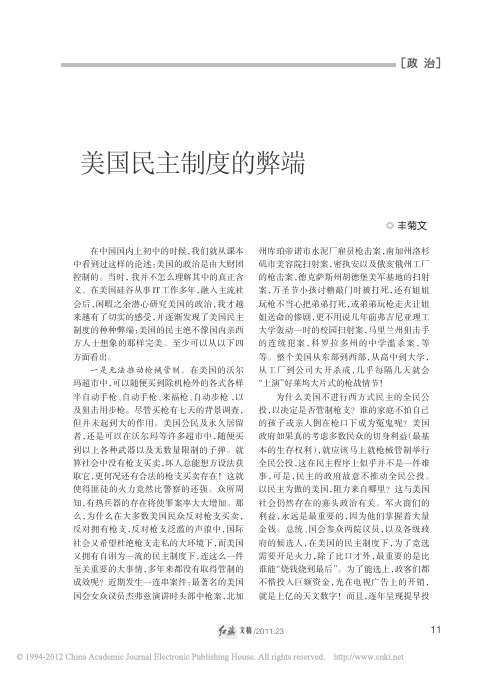 美国民主制度的弊端