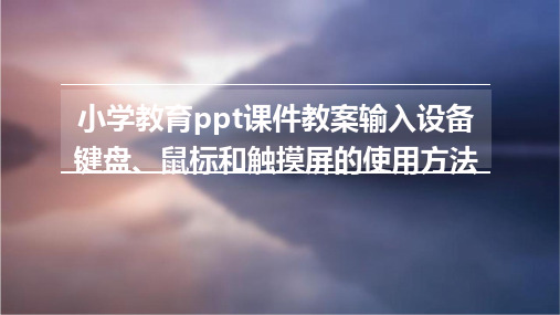 小学教育ppt课件教案输入设备键盘、鼠标和触摸屏的使用方法