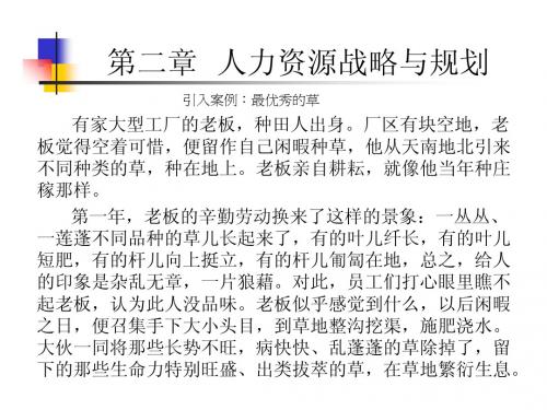 第二章 人力资源战略与规划