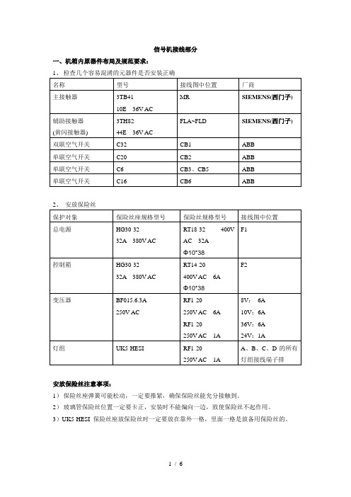 信号机接线部分