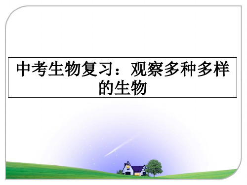 最新中考生物复习：观察多种多样的生物教学讲义ppt课件