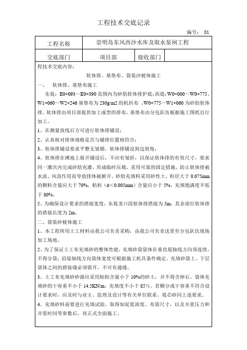 软体排袋装砂施工