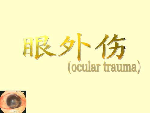 眼外伤教学课件