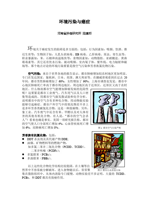 环境污染与癌症