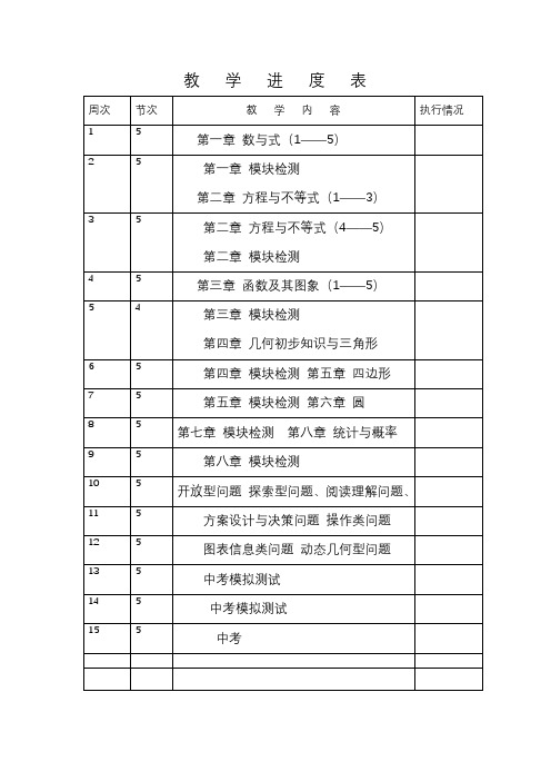 教   学   进   度   表