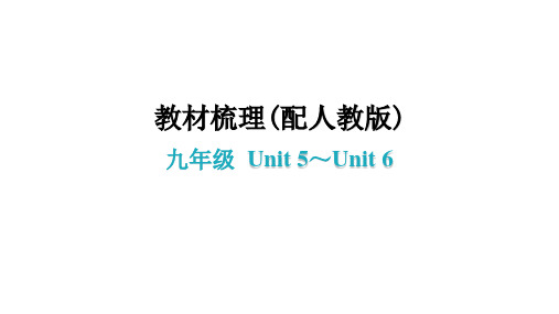 2021年广东中考英语人教版教材梳理 九年级 Unit 5～Unit 6