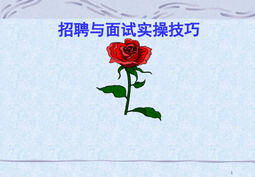 (推荐课件)面试和招聘实操技巧PPT幻灯片
