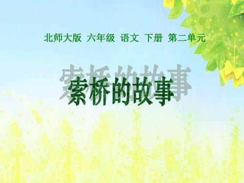 小学六年级下学期语文《索桥的故事》PPT课件PPT、优质教学课件