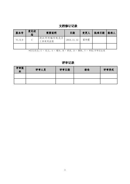 测试用例模板及使用规范1