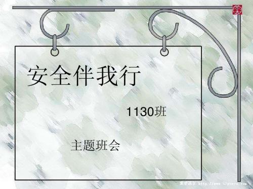 安全伴我行__主题班会