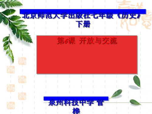 开放与交流ppt4 北师大版