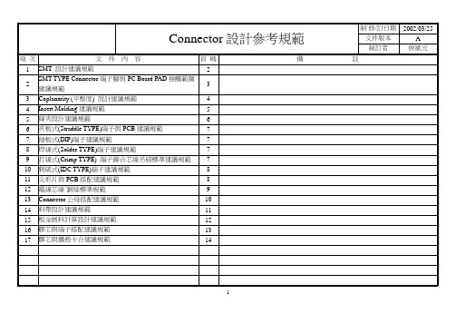 Connector设计参考规范-ALL