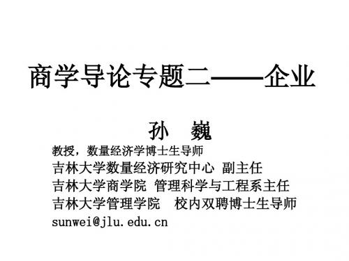 商学导论—企业