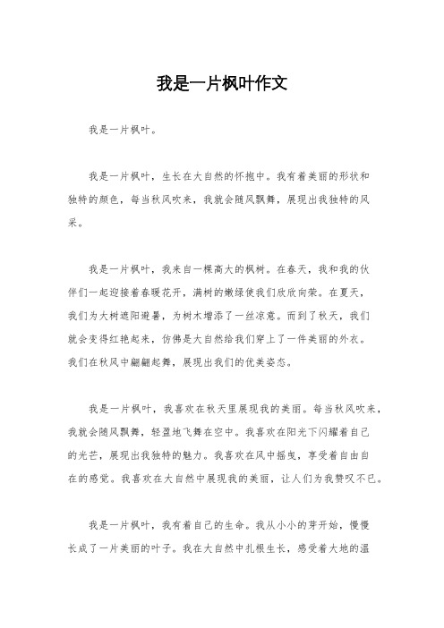 我是一片枫叶作文